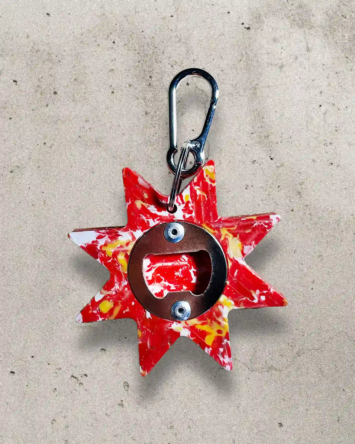 Utility keychain with bottle opener and heavy duty carabiner