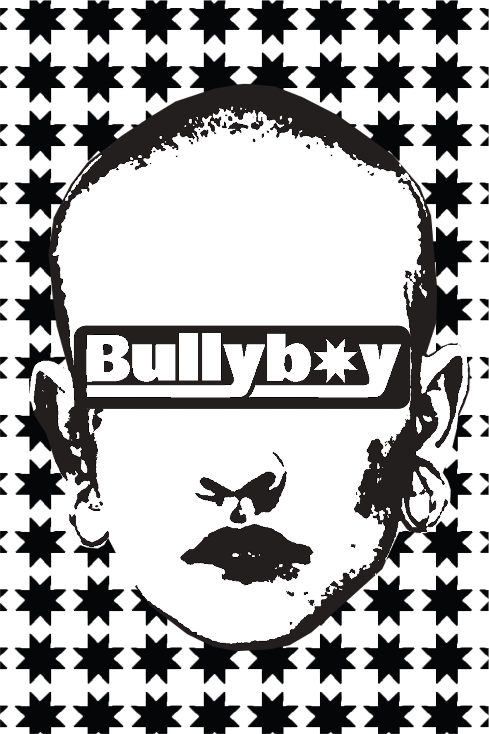 Bullyboy Black and white sticker design, Escape the ordinary