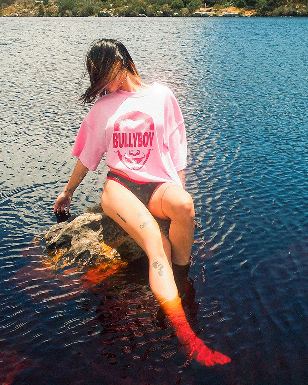 Faces Oversized Boxy Tee - PINK