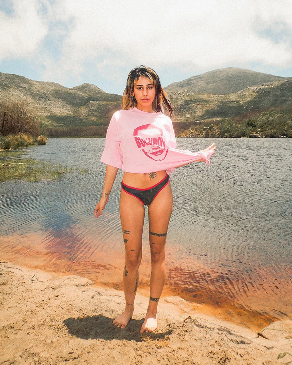 Faces Oversized Boxy Tee - PINK