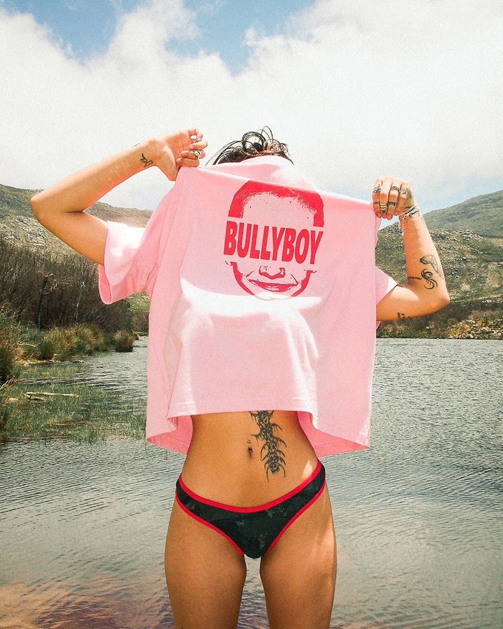 Faces Oversized Boxy Tee - PINK