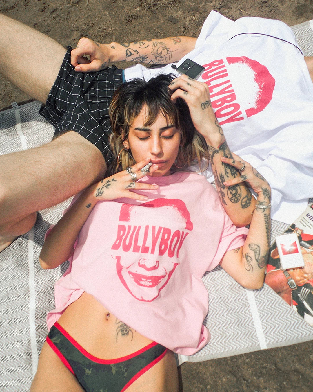 Faces Oversized Boxy Tee - PINK