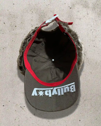 Unique fashion cap mixing childhood nostalgia with rugged street aesthetic.