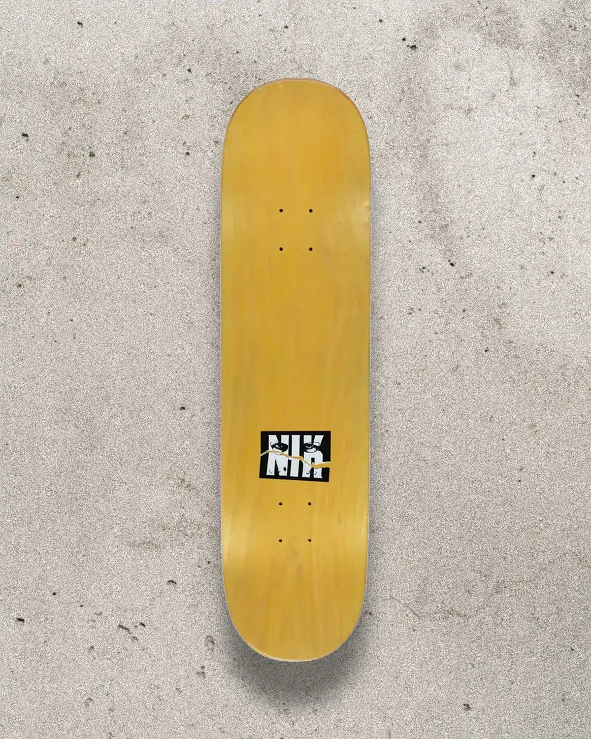 Skateboard deck featuring the Hockey Imbalance graphic in size 8.44.